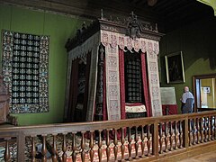 Cama de Henri d'Artois, conde de Chambord, en el château de Chambord, 1879.