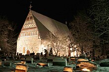 The sixteenth-century Hollola church which was converted during the Reformation Church.20051224 PM.hollola of finland.ojp.jpg