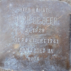 Stolperstein für Ilse de Beer