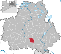 Läget för kommunen Demitz-Thumitz i Bautzen