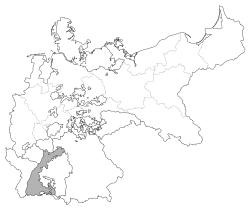 ドイツ帝国内でのバーデン (領邦)の位置