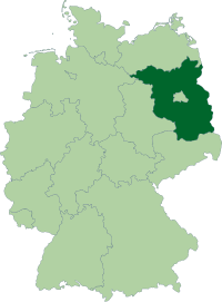 Location of Brandenburg in Germany