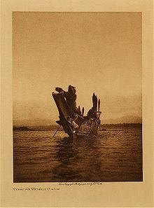 Photo of a Nootka Canoe from the book "The North American Indian" by Edward S. Curtis