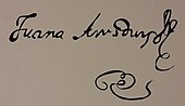 signature de Juana Azurduy de Padilla