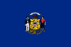 Bandera del estado de Wisconsin de 1913 a 1981