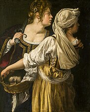 Judit és szolgálója Holofernész fejével