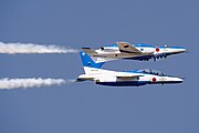 Japan air self defense force Kawasaki T-4 Blue Impulse RJST Calypso.JPG