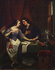 Jean-Baptiste Goyet, Heloise et Abailard, oil on copper, 1829. Jean-Baptiste Goyet--Heloise et Abeilard--1830.jpg