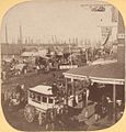 The Jersey City Ferry slip at the foot of Courtlandt Street, ca. 1860