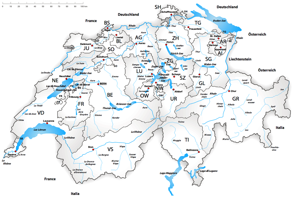 Ubicazione dei laghi