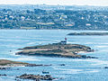 L'Île Wrac'h vue du sommet du phare de l'Île Vierge.