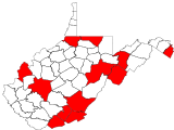 County distribution map.