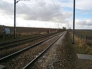 Zicht richting Surdon bij overweg 7