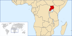 Localização de Republic of Uganda