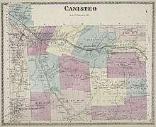 1873 map showing Canisteo Center (then called Center Canisteo)