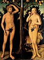„Адам и Ева“, след 1537, Дрезден, Художествена галерия на старите майстори