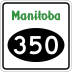 Provincial Road 350 marker