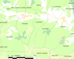 Poziția localității Illartein