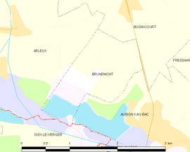 Mapa obce Brunémont