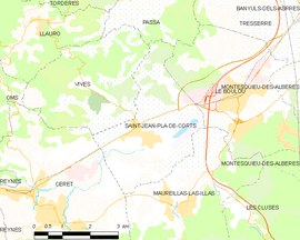 Mapa obce Saint-Jean-Pla-de-Corts