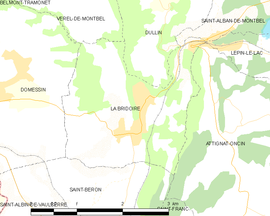 Mapa obce La Bridoire