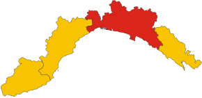 Poziția provinciei în Liguria