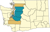 Mapa da Região Metropolitana de Seattle