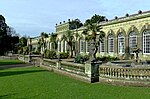 Terrace with Pools and Flower Beds fronting Margam Orangery