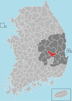 Location in South Korea