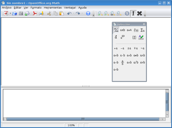 OpenOffice.org2 Math, Tema KDE