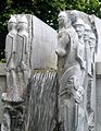 The fountain des Quatre Fils Aymon in Orp-le-Grand (near Orp-Jauche), Belgium