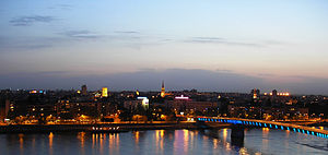 Panoramic view of Novi Sad from Petrovaradin f...