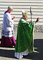 Benet XVI amb la casulla verda.