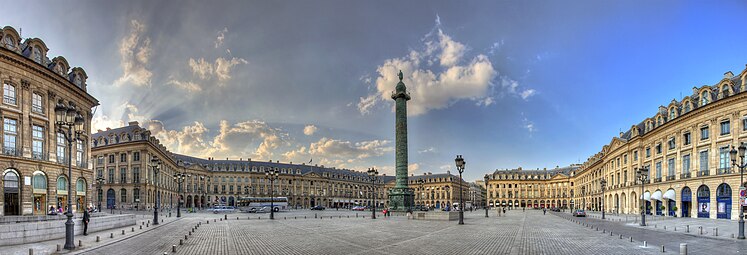 Place Vendôme, Paris, by Jules Hardouin-Mansart, 1699–170663