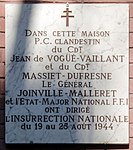 Jean de Vogüé, Raymond Massiet et Alfred Malleret-Joinville organisèrent des actions de résistance en 1944 au no 39.