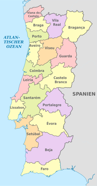 Karta portugalskih distrikta