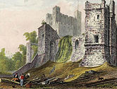 Rochester Castle engraved by J.LeKeux after a picture by W.H.Bartlett, 1828 edited.jpg