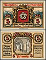 5 Pfennig Notgeldschein von Rosenheim (1921)