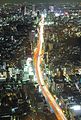 夜の首都高速3号渋谷線（六本木ヒルズより）