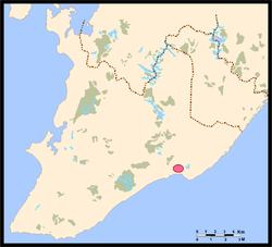 Localização de Itapuã (em vermelho) no município de Salvador.