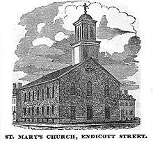Церковь Святой Марии в северной части Бостона