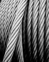 Wire rope made from steel alloy Steel wire rope.png