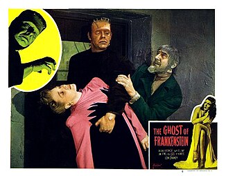 Lon Chaney Jr. (le monstre) et Bela Lugosi dans le film Le Fantôme de Frankenstein (1942).