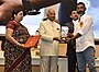 Usha_Naik,_Actor_and_Shrihari_Sathe,_Producer_of_the_film_‘EK_HAZARACHI’,_at_a_press_conference,_at_the_45th_International_Film_Festival_of_India_(IFFI-2014),_in_Panaji,_Goa_on_November_29,_2014