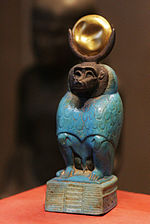 Dyehuty representado como babuino. Louvre.