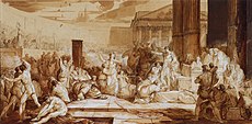 Тит Квинкций Фламинин даёт свободу Греции на Истмийских играх, 1780.