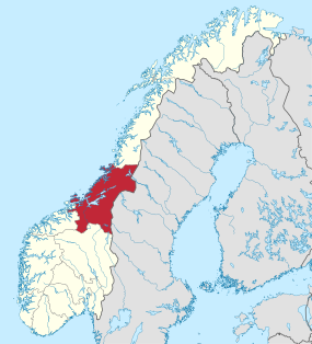 Localisation de Trondheim en Norvège