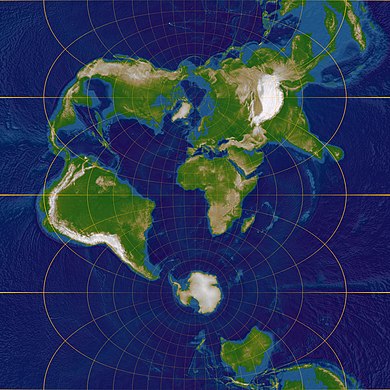 Transversale Mercator-Projektion für den Nullmeridian