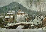 "Sandviken Village" (1895) by Claude Monet - Art Museum Riga Bourse, Latvian Museum of Foreign Art, Riga (W 1398a)