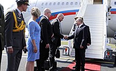 وصول فلاديمير بوتين لفنلندا.